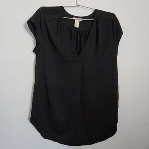 H M Black Blouse Size 4    -  529
